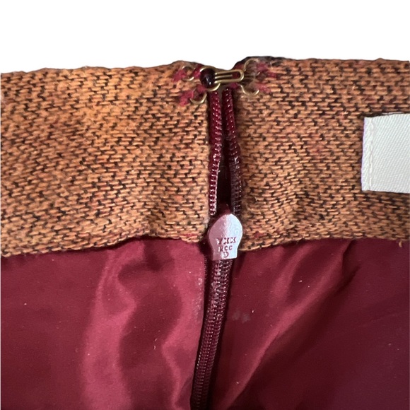 Womens multi colored mini skirt Size 6 Western Aztec Fringe Fully lined - Picture 9 of 13